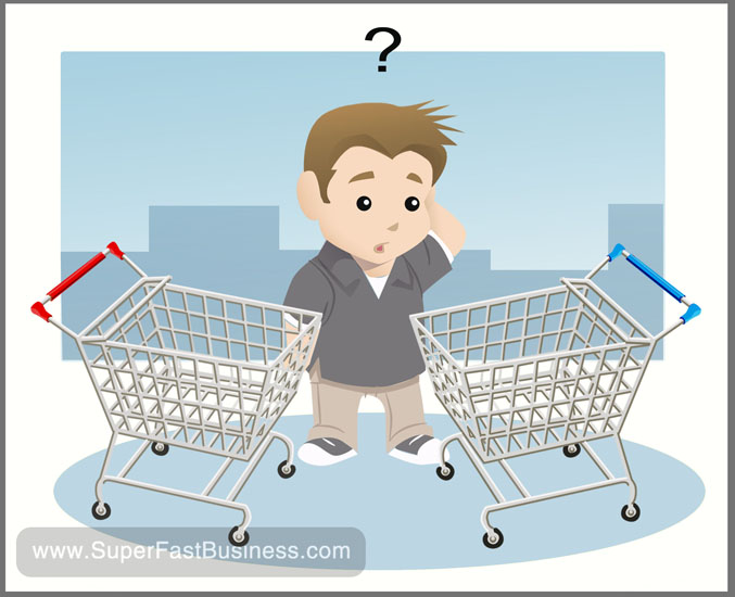man with 2 shopping cart