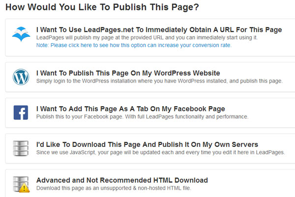LeadPages-publish