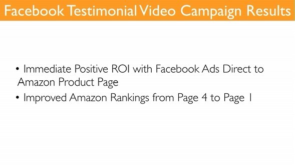 Facebook testimonial video campaign results