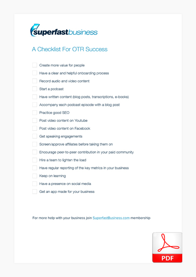 A thumbnail of A Checklist for OTR Success.
