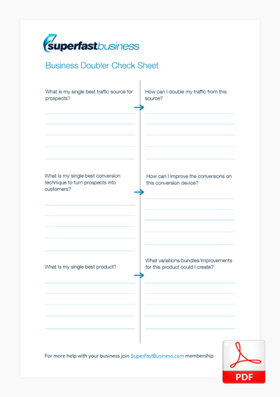 A Thumbnail of the business doubler check sheet