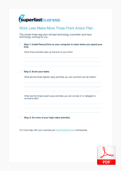 A Thumbnail of Download the Work Less Make More Three-Point Action Plan (and PDF transcription)