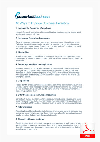 A Thumbnail of 10 Ways to Improve Customer Retention