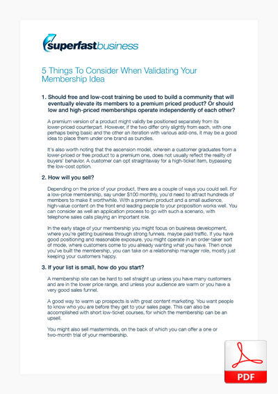 A thumbnail of 5 Things To Consider When Validating Your Membership Idea