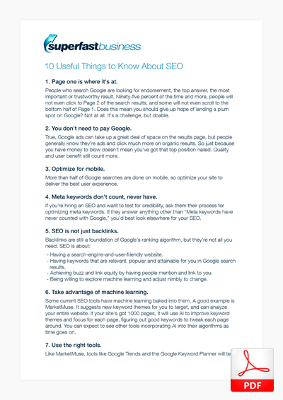 10 useful things to know about SEO