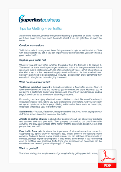 Tips for Getting Free Traffic