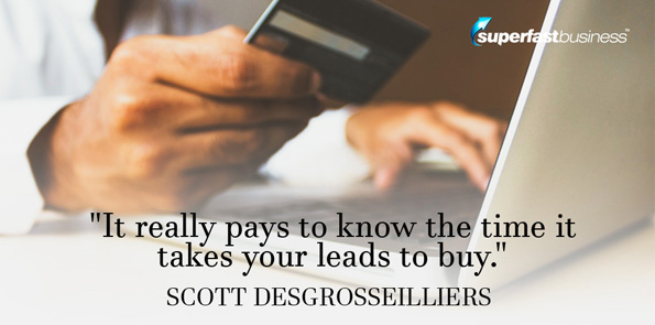 Scott Desgrosseilliers says it really pays to know the time it takes your leads to buy.