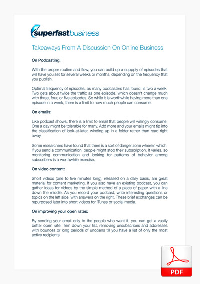 Takeaways From A Discussion On Online Business