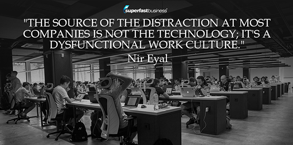 Nir Eyal says the source of the distraction at most companies is not the technology; it's a dysfunctional work culture.