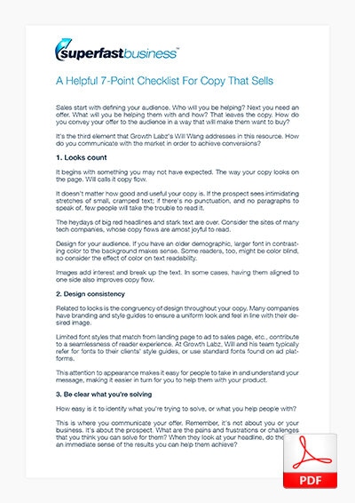 A Helpful 7-Point Checklist For Copy That Sells thumbnail image