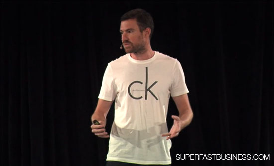 Dan on stage at SuperFastBusiness Live 10