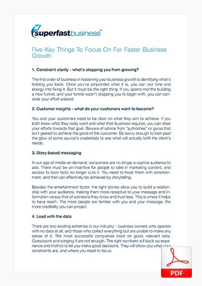 Five Key Things To Focus On For Faster Business Growth thumbnail image