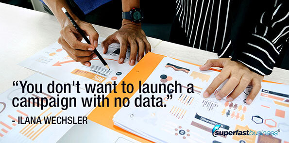 Ilana Wechsler says you don't want to launch a campaign with no data.