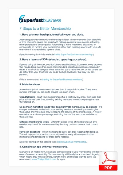 A thumbnail of 7 Steps To A Better Membership PDF