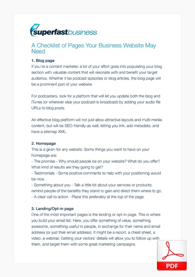 A Checklist of Pages Your Business Website May Need thumbnail