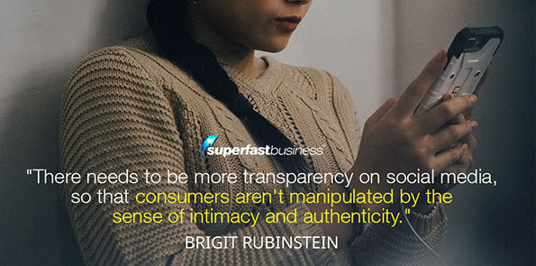 Brigit Rubinstein says there needs to be more transparency on social media.