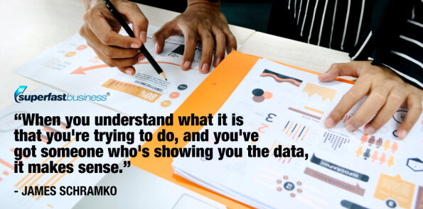 James Schramko says when you know what you're trying to do, and you have the data, it makes sense.